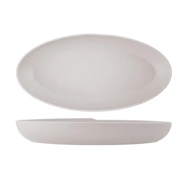 Pure White Copenhagen Oval Melamine Deep Serving Dish – 55 × 27.5 × 7.5Cm, 1 Unit 1