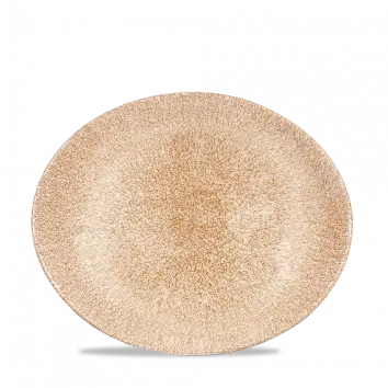 Raku Garnet Orange Oval Coupe Plate – 10.625 Inch, Pack Of 12 1