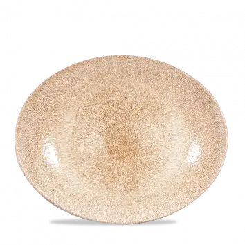 Raku Garnet Orange Oval Coupe Platter – 12.5 Inch, Pack Of 12 1
