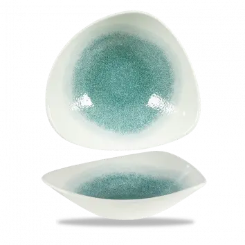 Raku Jade Green Lotus-Shaped Bowl – 9 Inch, Pack Of 12 1