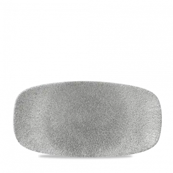 Raku Jasper Grey Geometric Chef’S Platter – 11.75 X 6 Inches, Set Of 12 1