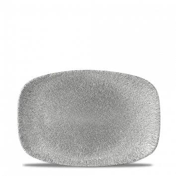 Raku Jasper Grey Narrow Oblong Serving Plate – 9.35 X 6.2 Inches, Pack Of 12 1