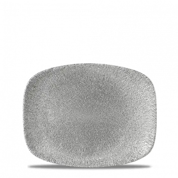 Raku Jasper Grey Oblong Chef’S Plate – 10.3 X 8 Inches, Pack Of 12 1
