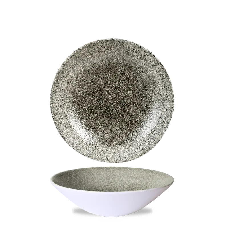 Raku Quartz Black Evolve Deep Coupe Bowl – 7.5" Diameter, Pack Of 6 1