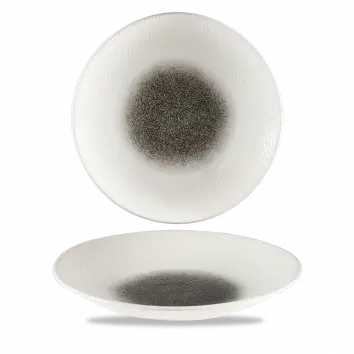 Raku Quartz Black Isla Deep Coupe Serving Plate – 10.625 Inch, Pack Of 12 1