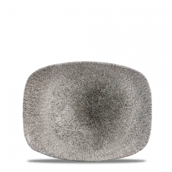 Raku Quartz Black Oblong Serving Plate – 10.3 X 8 Inches, Pack Of 12 1