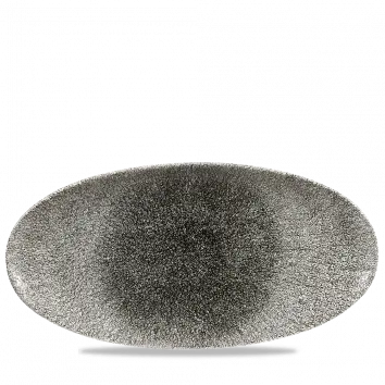 Raku Quartz Black Oval Chef’S Plate – 13.75 X 6.75 Inches, Pack Of 6 1