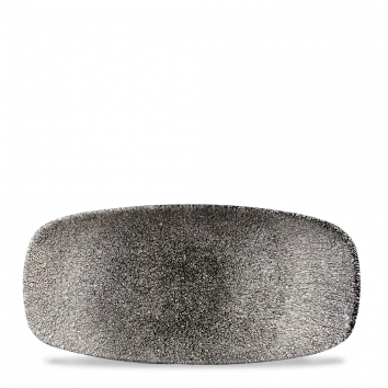 Raku Quartz Black Slim Oblong Chef’S Plate – 10.6 X 5 Inches, Set Of 12 1