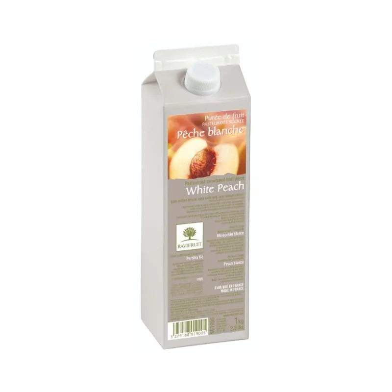 Ravifruit White Peach Puree – Smooth Fruit Base, 1L Carton 1