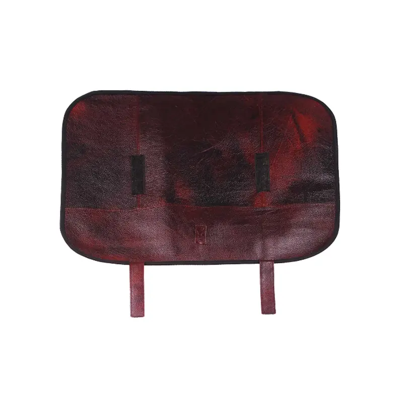 Red Buffalo Leather Chef’S Knife Roll – 6-Slot Storage Sleeve 1
