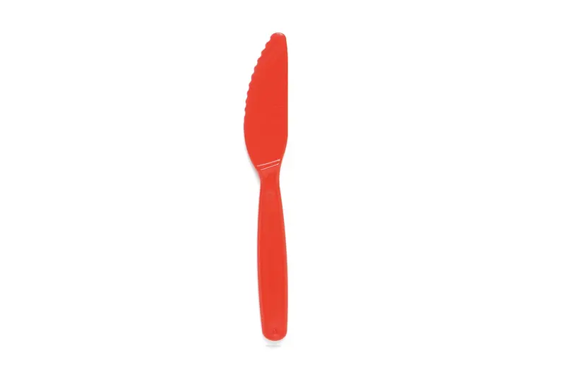 Red Small Knife – Lightweight Polycarbonate Reusable Cutlery 1