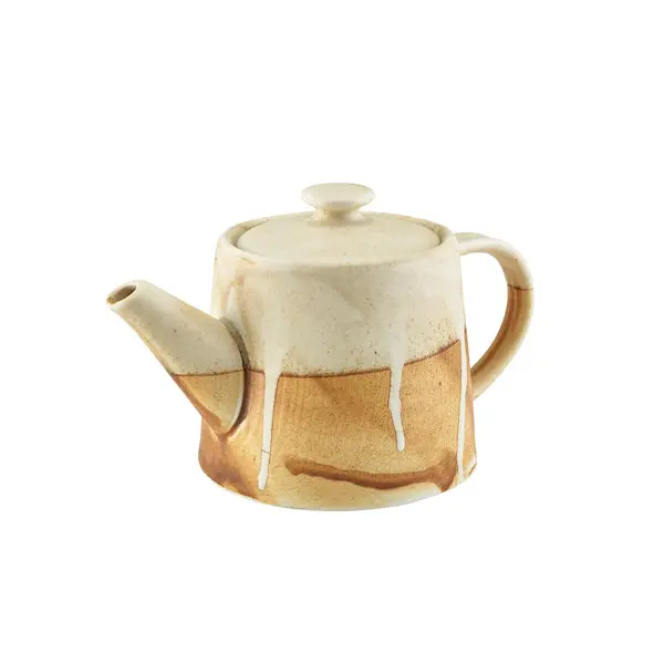 Roko Sand Teapot – 50Cl (17.6Oz) Terra Porcelain Tea Pot (6-Pack) 1