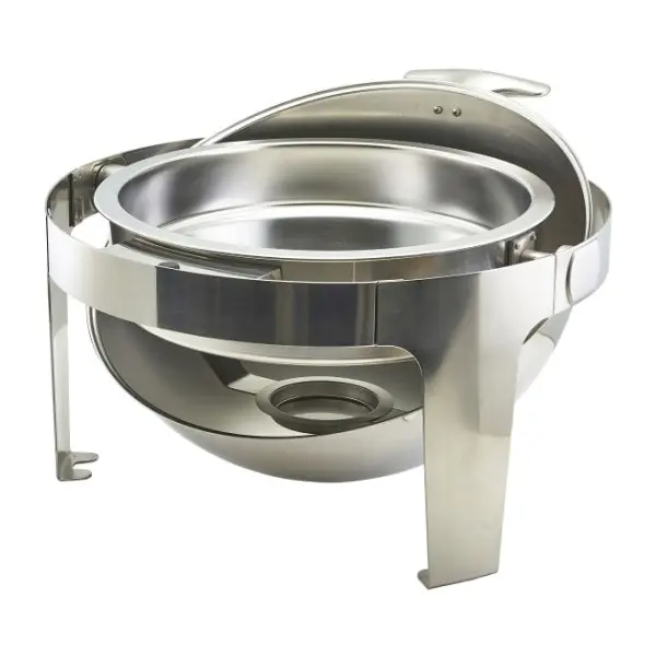Round Deluxe Roll-Top Chafer – 6-Litre Capacity, Single Unit 1