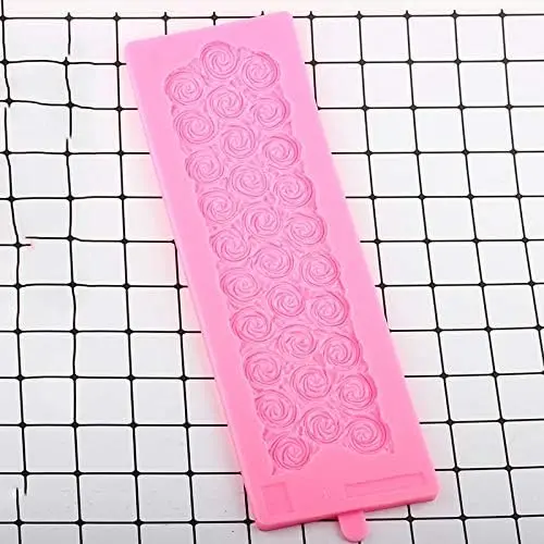 Ruffled Rose Border Silicone Edging Mold 1