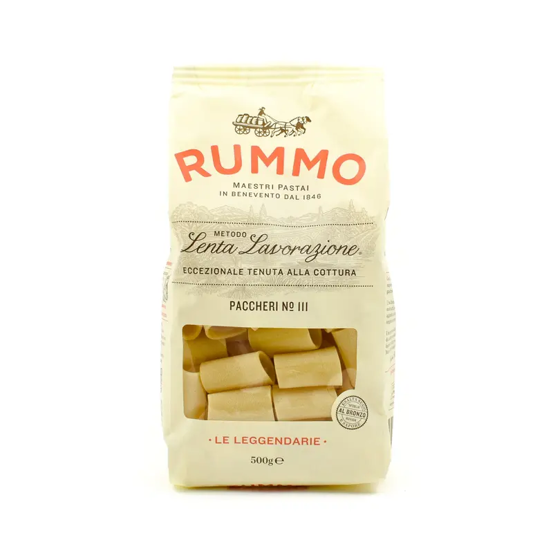 Rummo Paccheri Pasta – 500G Large Tube Shape, Slow-Dried 1