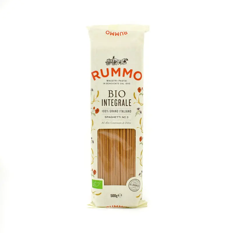 Rummo Wholegrain Organic Spaghetti – Stone-Ground Durum Wheat, 500G 1