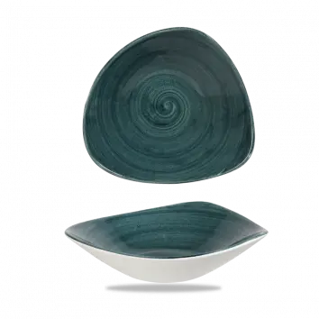 Rustic Teal Stonecast Lotus Bowl – 9.25", Pack Of 12 1