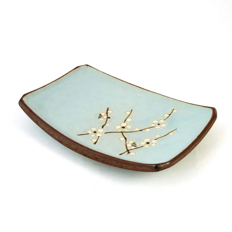 Sakura Blossom Ceramic Side Plate – 19Cm × 13Cm 1