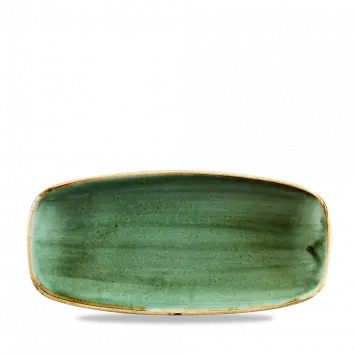 Samphire Green Stonecast Chefs Oblong Plate – 10.6" X 5", Pack Of 12 1