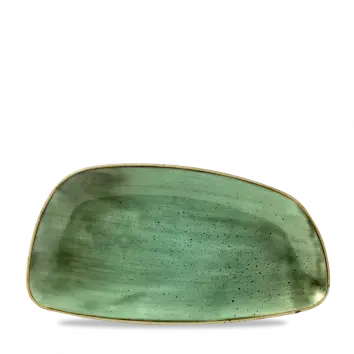Samphire Green Stonecast Geo Chefs Plate – 13.75" X 7.25", Pack Of 6 1
