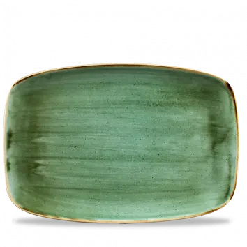 Samphire Green Stonecast Large Oblong Chefs Plate – 13.5" X 9.25", Pack Of 6 1