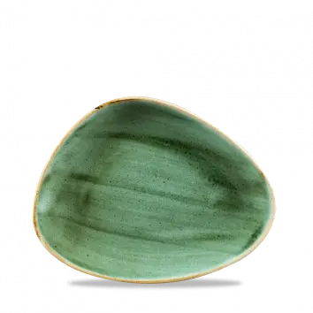 Samphire Green Stonecast Triangle Chefs Plate – 10.375" X 8", Pack Of 12 1