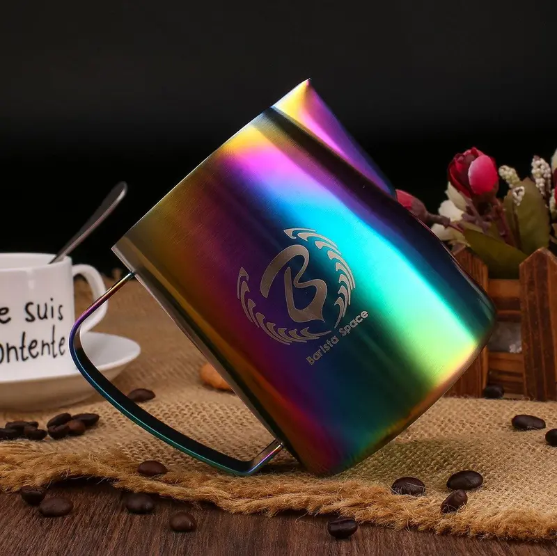 Sandy Rainbow Finish Stainless Steel Milk Pitcher – Barista Space 1