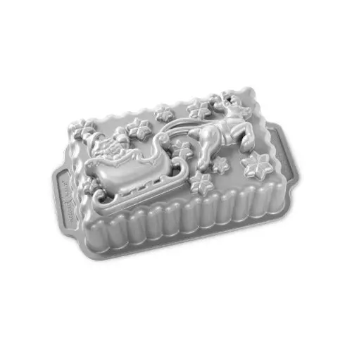 Santa’S Sleigh Loaf Pan – Festive Holiday Baking Mold 1