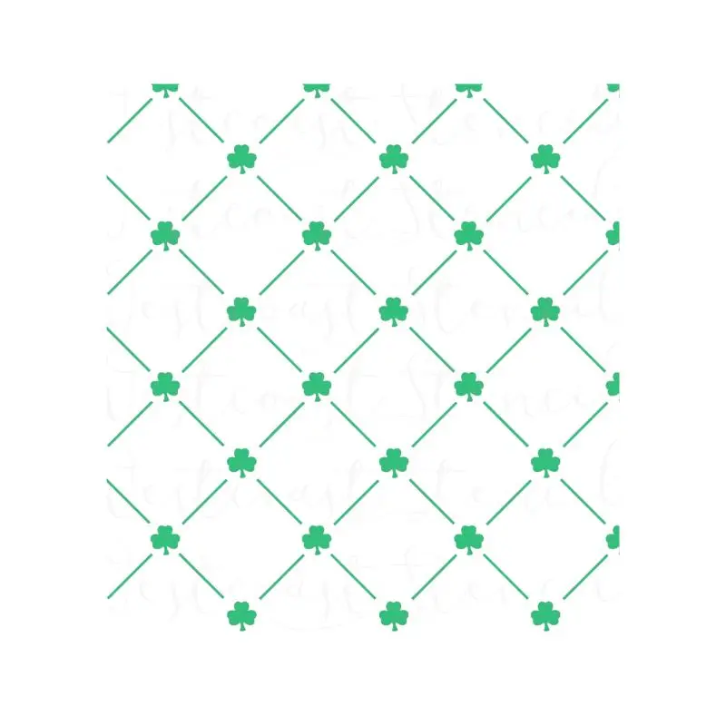 Shamrock Grid Sugar Stencil – 5.5" X 5.5" (Westcoast) 1
