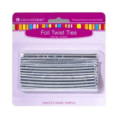 Silver Foil Twist Ties For Secure Packaging And Gift Wrapping 1