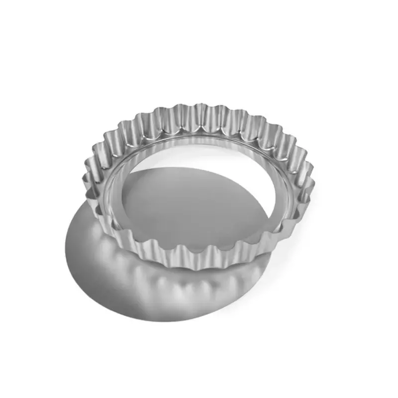 Silverwood Silver Anodised 9-Inch Deep Fluted Flan Tin With Loose Base 1
