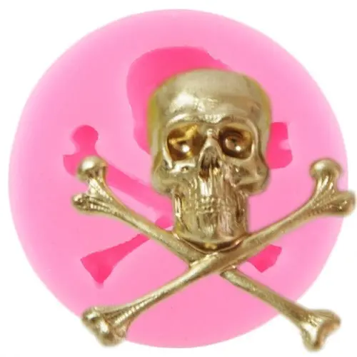 Skull And Crossbones Silicone Mold – Gothic Style 1
