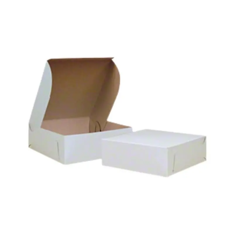Sld 10×10×4-Inch White Bakery Packaging Box 1