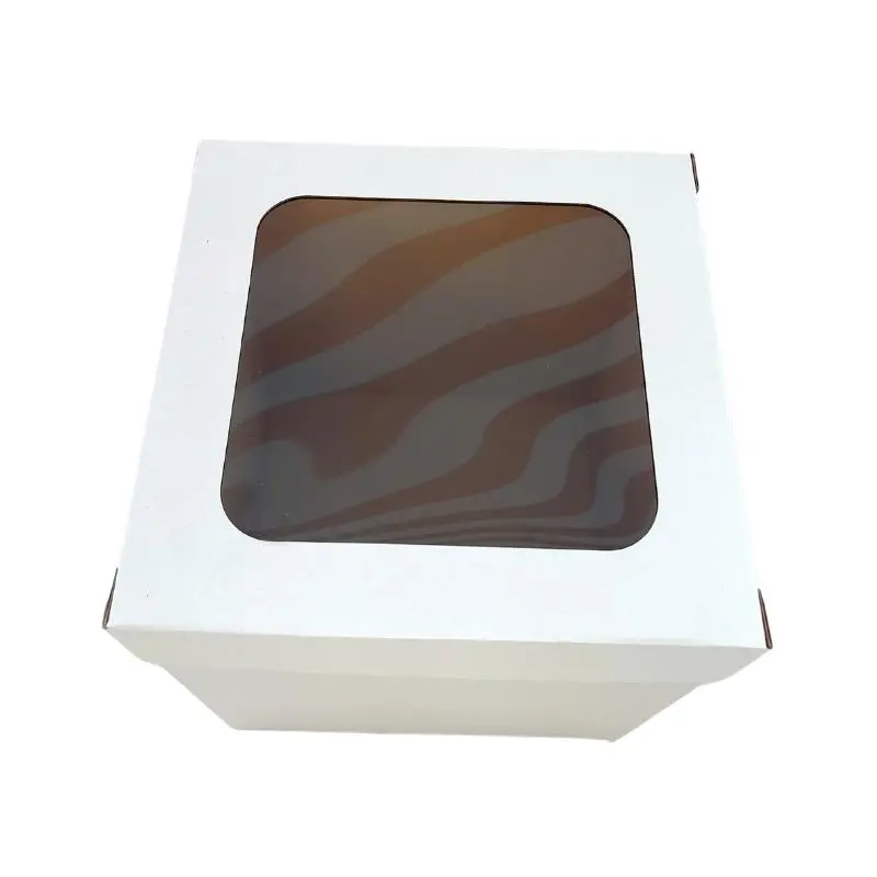 Sld 14X14X20-Inch Tall Windowed White Cake Box 1