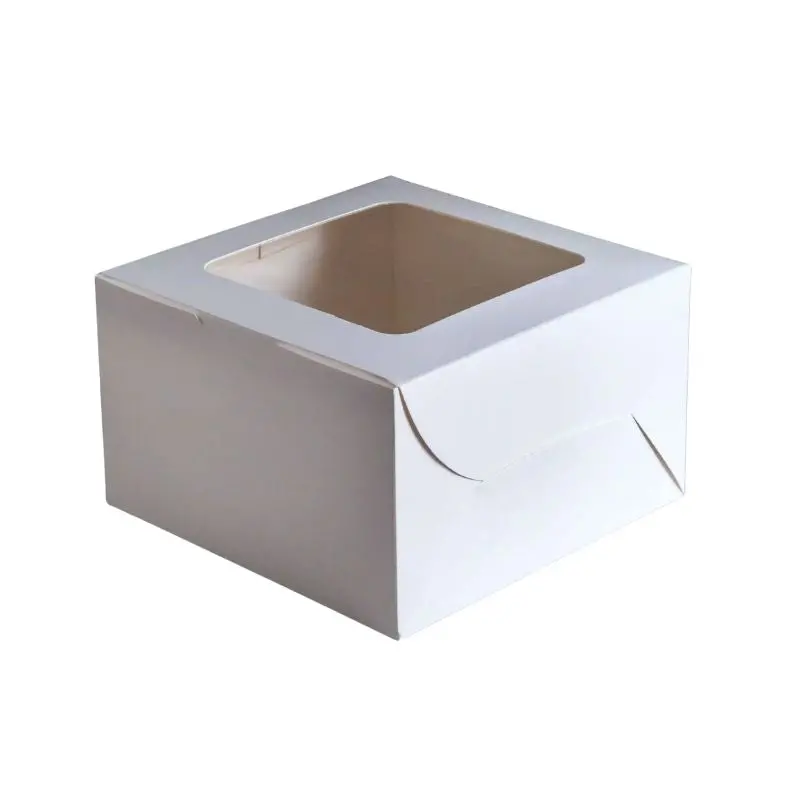 Sld Clear-Window Rectangular Cake Box – 10" × 10" × 5" 1