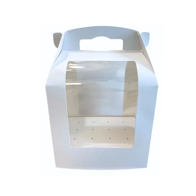 Sld Double-Window White Cake Pop Box With Handles 1