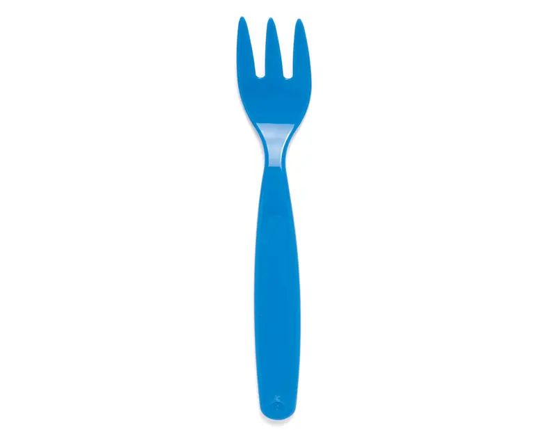 Small Medium Blue Reusable Polycarbonate Fork 1