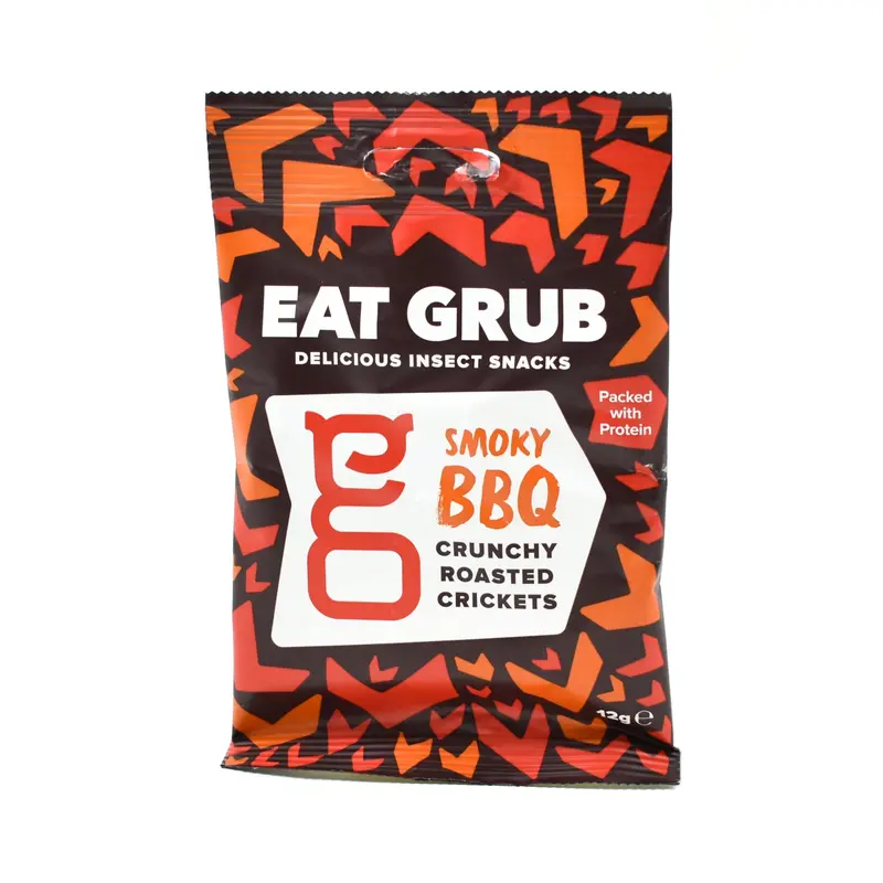 Smoky Bbq-Flavoured Roasted Crickets – 12G Protein Snack 1