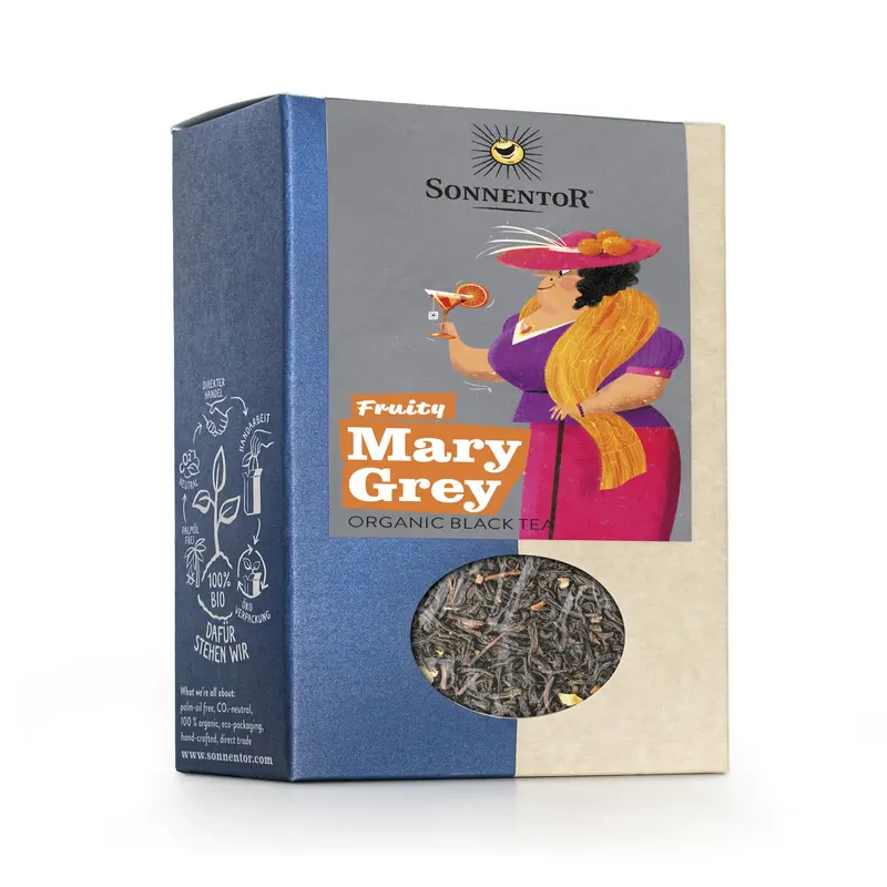 Sonnentor Fruity Mary Grey Loose Leaf Tea – 6 × 90G Premium Blend 1