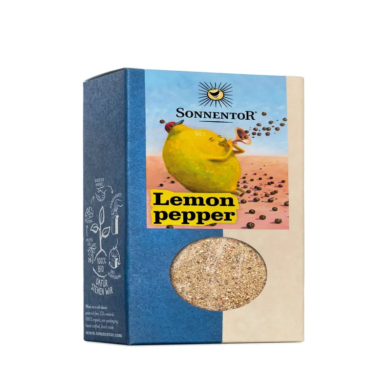 Sonnentor Lemon Pepper Seasoning – Organic & Ground (70G × 6) 1