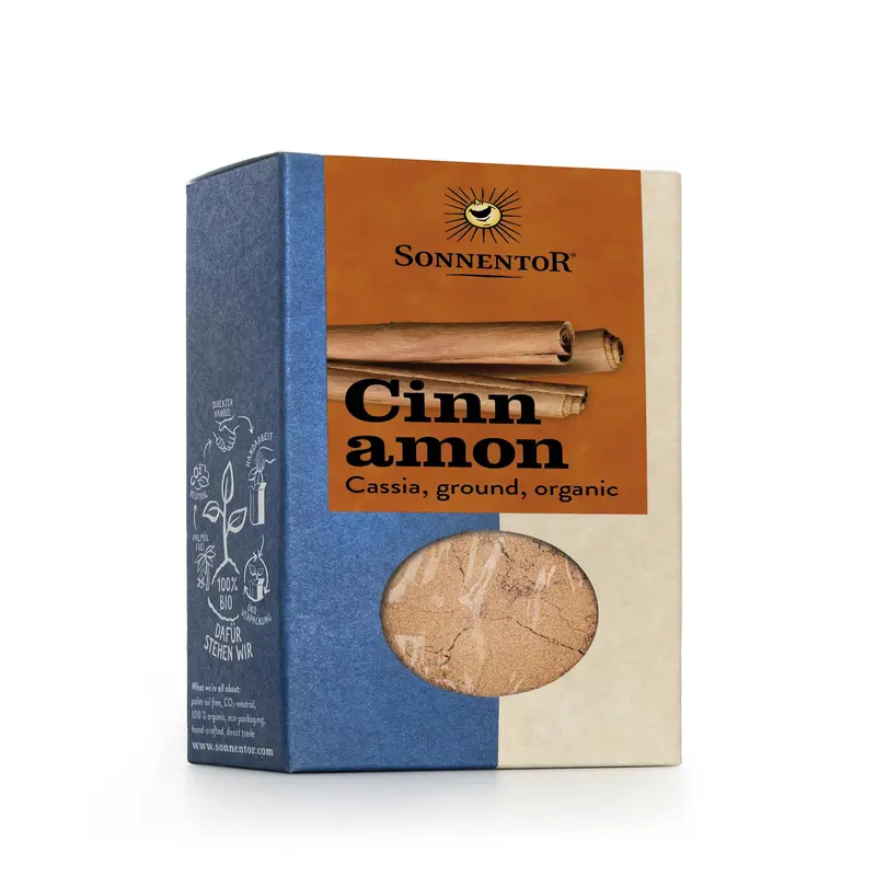 Sonnentor Organic Ground Cassia Cinnamon – 40G Jars (6-Pack) 1