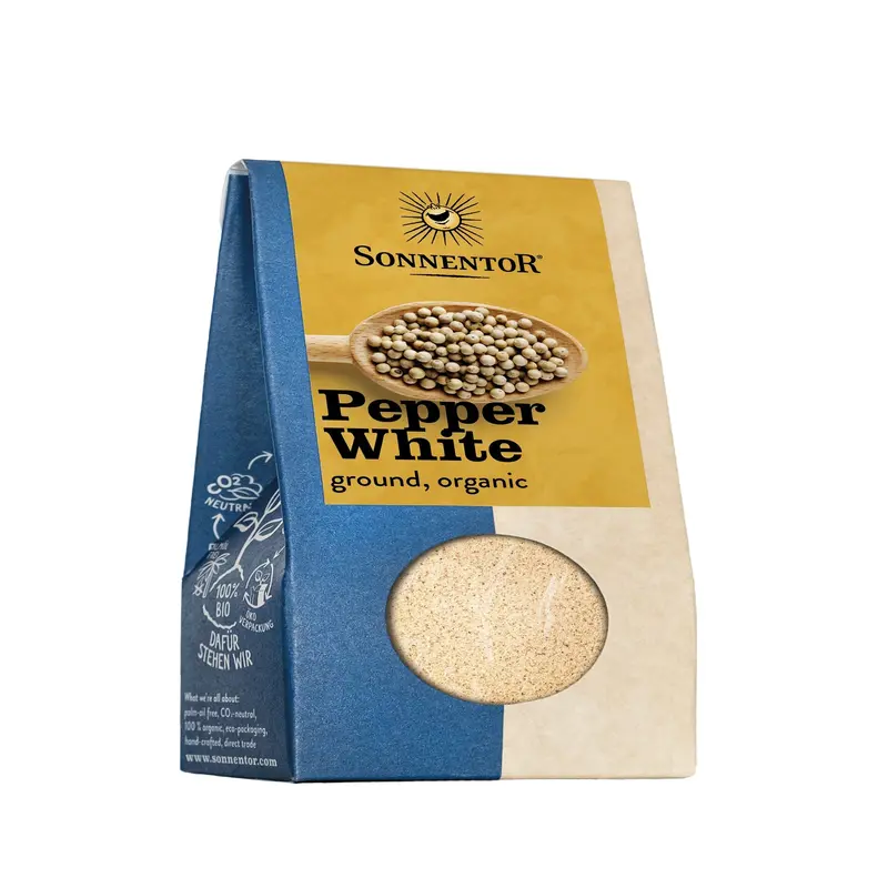 Sonnentor Organic White Pepper – Ground, 35G Jars (6-Pack) 1