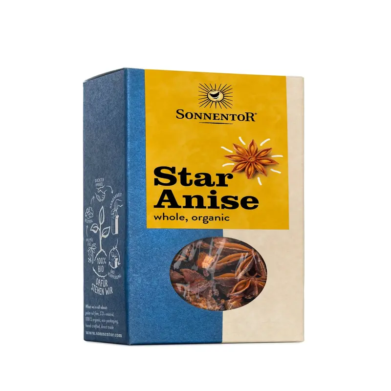 Sonnentor Organic Whole Star Anise – 6 × 25G Premium Baking & Cooking Spice 1