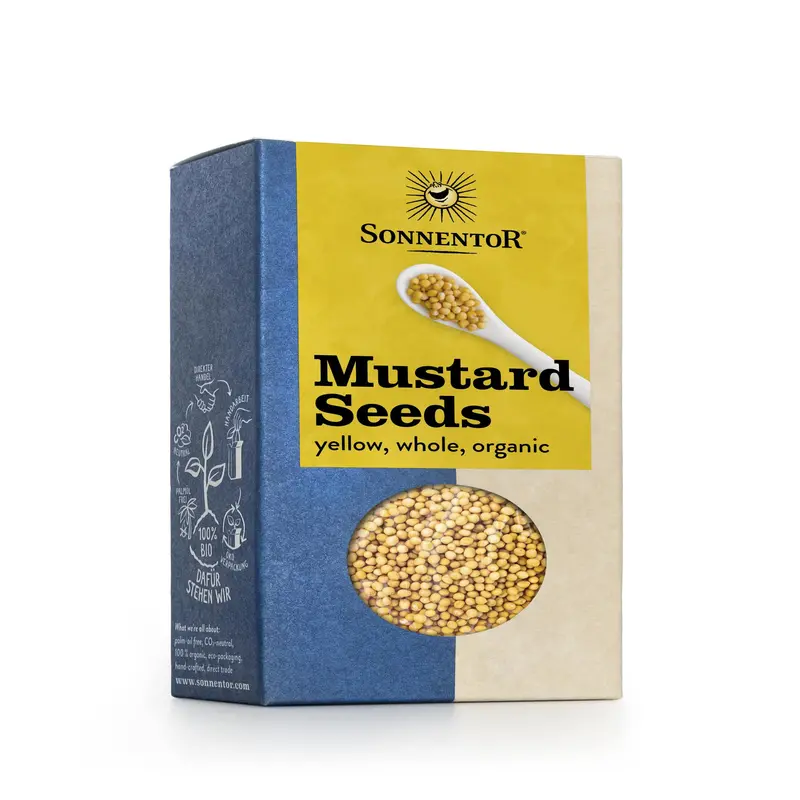 Sonnentor Organic Yellow Mustard Seeds – 6-Pack (120G Each) 1