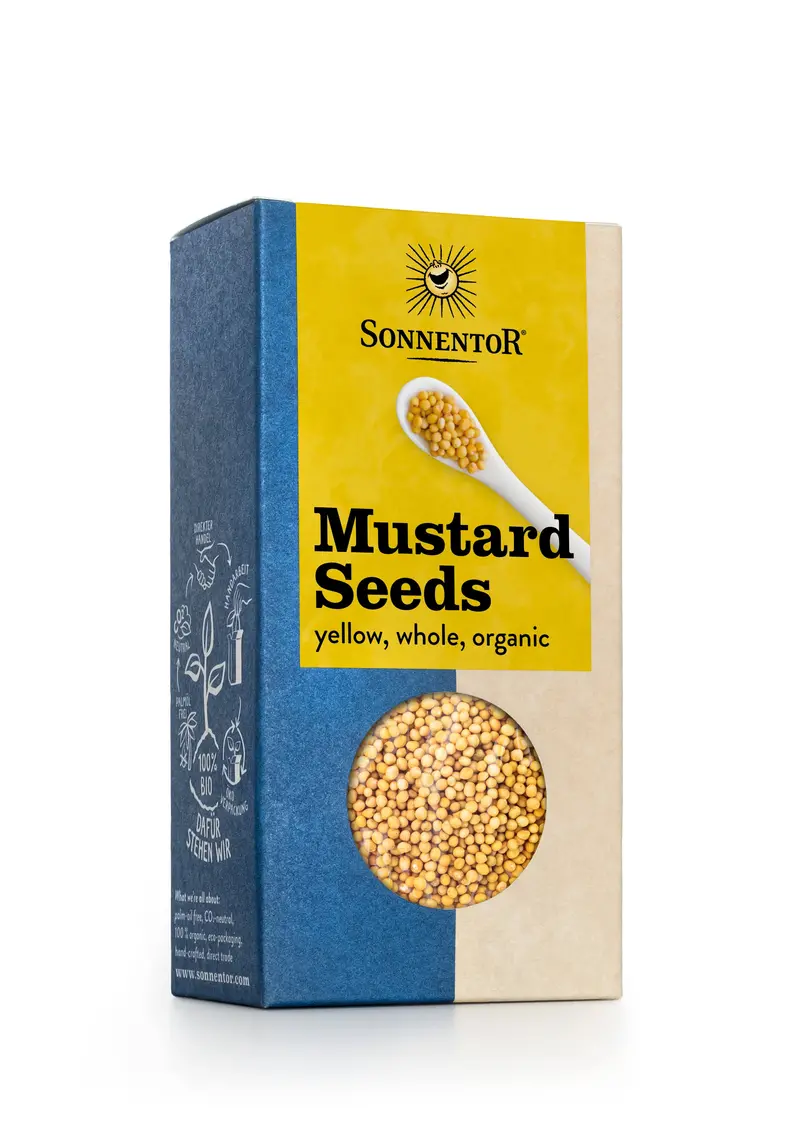Sonnentor Organic Yellow Mustard Seeds – 6 Packages × 120G 1