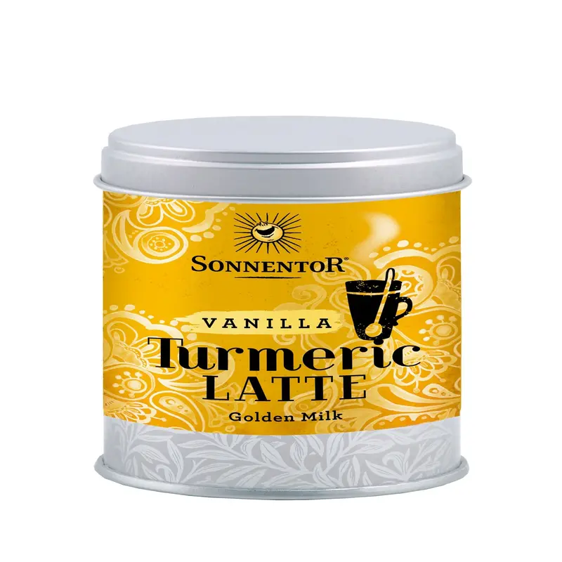 Sonnentor Vanilla-Turmeric Golden Milk Latte Powder – 6-Pack (60G Each) 1