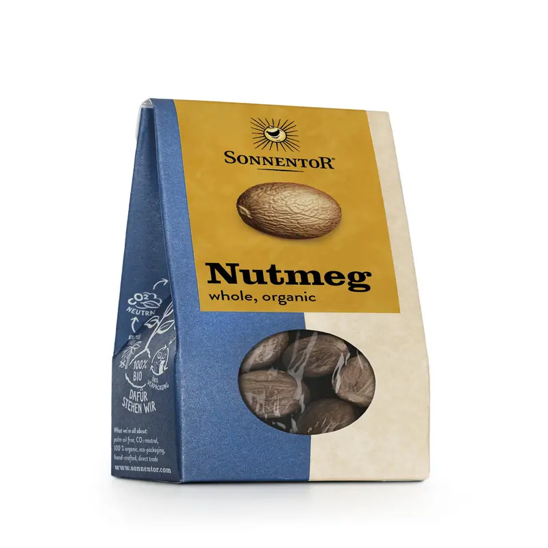 Sonnentor Whole Nutmeg – Organic, Freshly Grated Ready (25G × 6) 1