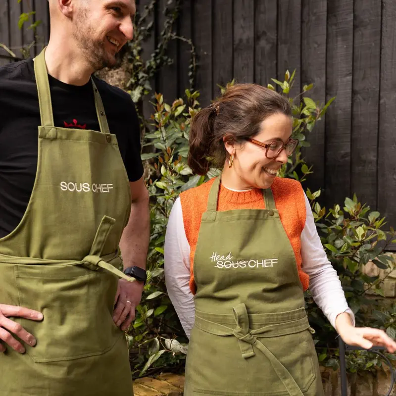 Sous Chef 'Head Chef' Premium Green Denim Apron 1