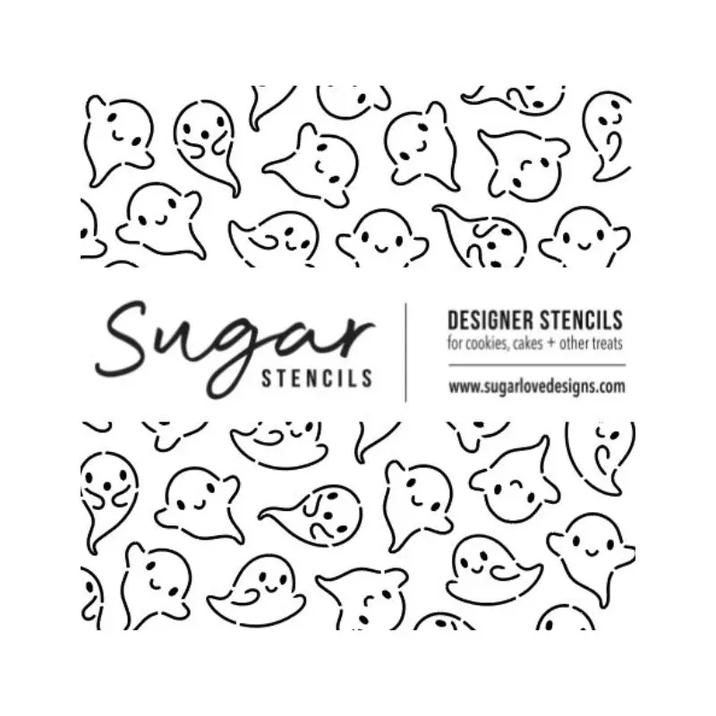 Spooky Ghost Sugar Stencil For Decorative Baking 1
