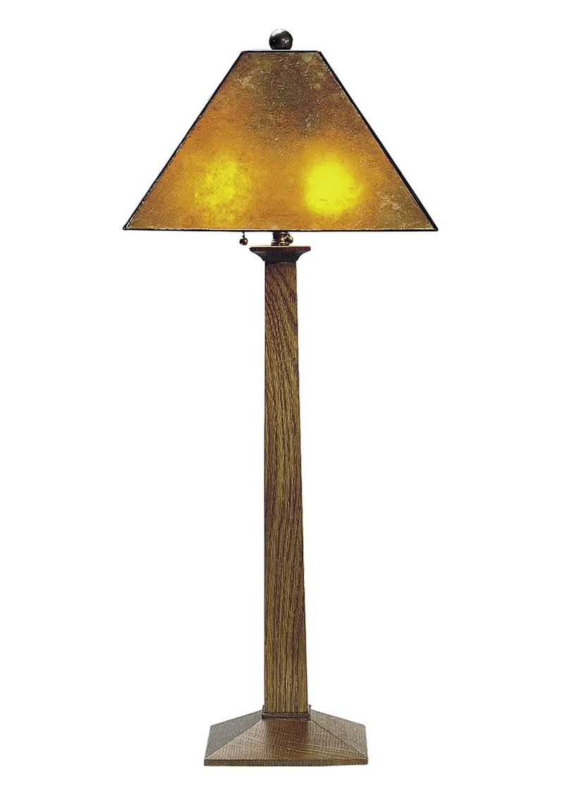 Square-Base Mica Table Lamp – Warm Task Lighting 1
